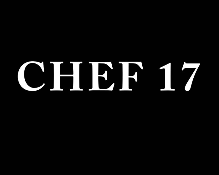 Chef 17 logo, diseño etiqueta
